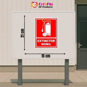 Indicator Semn extinctor mobil, Sticker autocolant - Img 2