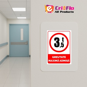 Indicator Semn greutate maxima admisa de 3,5 t, Sticker autocolant - Img 5