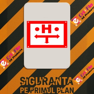 Indicator Semn H HIDRANT, Sticker autocolant - Img 3