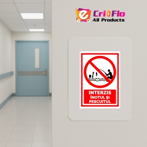 Indicator Semn interzis inotul si pescuitul, Sticker autocolant - Img 5