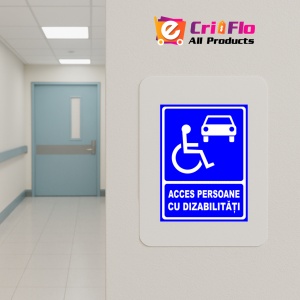 Indicator Semn pentru acces cu dizabilitati, Sticker autocolant - Img 5