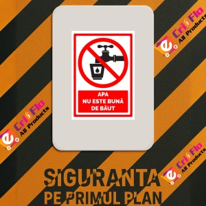 Indicator Semn pentru apa nu este buna de baut, Sticker autocolant - Img 3