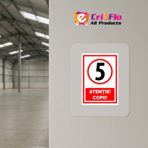Indicator Semn pentru atentie copii, Sticker autocolant - Img 4