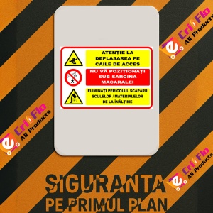 Indicator Semn pentru avertizare lucrari, Sticker autocolant - Img 3