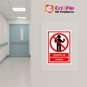 Indicator Semn pentru consumul de alimente si bauturi interzis, Sticker autocolant - Img 5