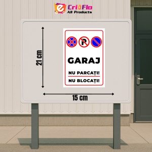 Indicator Semn pentru garaj nu parcati nu blocati, Sticker autocolant - Img 2