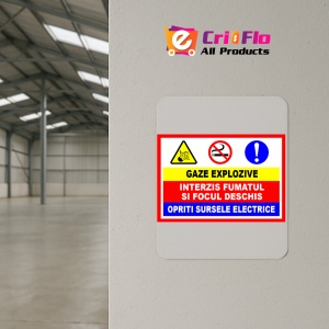 Indicator Semn pentru gaze explozive, Sticker autocolant - Img 4