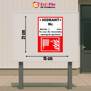 Indicator Semn pentru hidrant, Sticker autocolant - Img 2