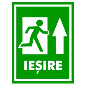 Indicator Semn pentru iesire cu directia sus, Sticker autocolant