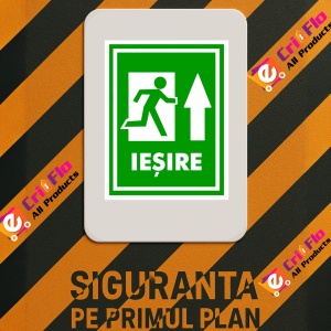 Indicator Semn pentru iesire cu directia sus, Sticker autocolant - Img 3