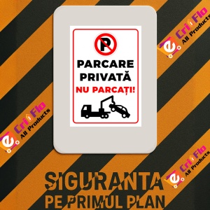 Indicator Semn pentru interzicere parcare privata nu parcati, Sticker autocolant - Img 3