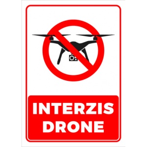 Indicator Semn pentru interzicerea drone, Sticker autocolant