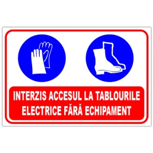 Indicator Semn pentru interzicerea lucrarilor la tablourile electrice, Sticker autocolant