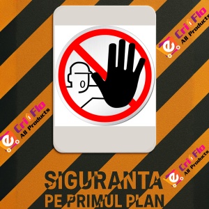 Indicator Semn pentru interzicerea persoanelor, Sticker autocolant - Img 3