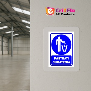 Indicator Semn pentru loc pastrati curatenia, Sticker autocolant - Img 4