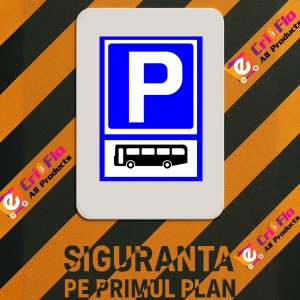 Indicator Semn pentru parcare autobuz, Sticker autocolant - Img 3