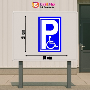 Indicator Semn pentru parcare cu scaun rutiere, Sticker autocolant - Img 2
