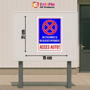 Indicator Semn pentru parcare nu stationati si nu blocati intrarea acces auto, Sticker autocolant - Img 2
