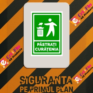 Indicator Semn pentru pastrarea curateniei, Sticker autocolant - Img 3