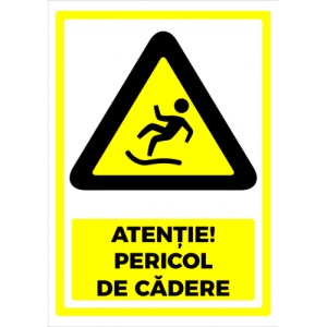 Indicator Semn pentru pericol de cadere, Sticker autocolant