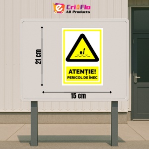 Indicator Semn pentru pericol de inec, Sticker autocolant - Img 2