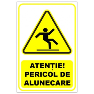 Indicator Semn pentru pericole de alunecari, Sticker autocolant
