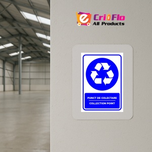 Indicator Semn pentru punct de colectare collection point, Sticker autocolant - Img 4