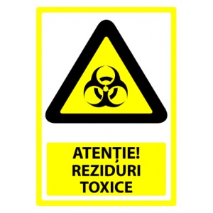 Indicator Semn pentru reziduuri toxice, Sticker autocolant