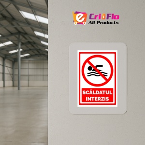 Indicator Semn pentru scaldatul interzis, Sticker autocolant - Img 4