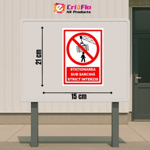 Indicator Semn pentru stationarea sub sarcina strict interzis, Sticker autocolant - Img 2