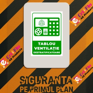 Indicator Semn pentru tablou ventilatie, Sticker autocolant - Img 3