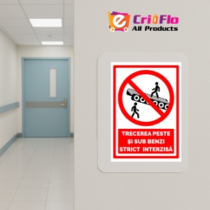 Indicator Semn pentru trecerea peste benzi strict interzisa, Sticker autocolant - Img 5