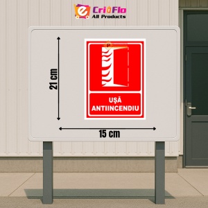 Indicator Semn pentru usa antiincendiu, Sticker autocolant - Img 2