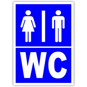 Indicator Semn pentru wc femei si barbati, Sticker autocolant