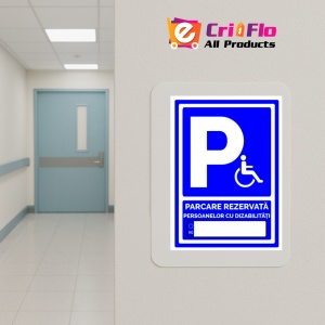 Indicator Semn personalizat pentru parcare rezervata persoanelor cu dizabilitati, Sticker autocolant - Img 5