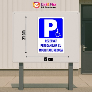 Indicator Semn rezervat persoanelor cu mobilitate redusa, Sticker autocolant - Img 2
