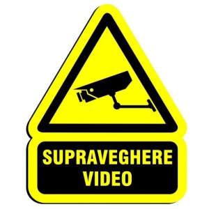 Indicator Semn video, Sticker autocolant