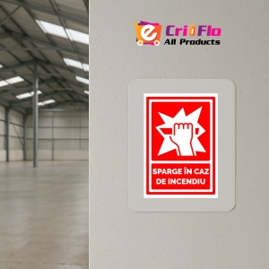 Indicator Semne sparge in caz de incendiu, Sticker autocolant - Img 4