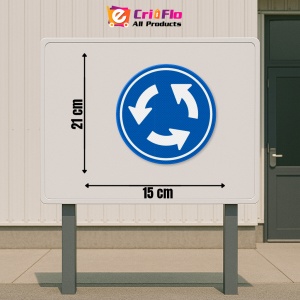 Indicator Sensul de circulatie pe sensul giratoriu, Sticker autocolant - Img 2