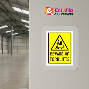 Indicator Sign beware of forklifts, Sticker autocolant - Img 4