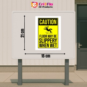 Indicator Sign caution floor may be slippery when wet, Sticker autocolant - Img 2