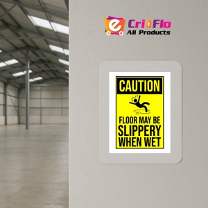 Indicator Sign caution floor may be slippery when wet, Sticker autocolant - Img 4