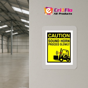 Indicator Sign caution sound horn proceed slowly, Sticker autocolant - Img 4