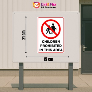 Indicator Sign children prohibited in this area, Sticker autocolant - Img 2