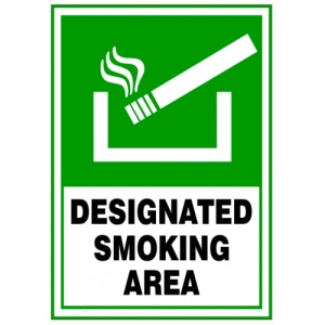 Indicator Sign designated smoking area, Sticker autocolant