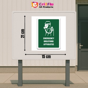 Indicator SIGN EMERGENCY BREATHING APPARATUS, Sticker autocolant - Img 2