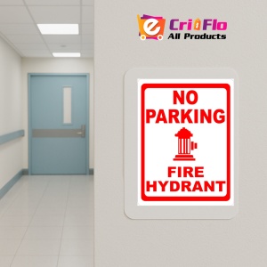 Indicator Sign no parking fire hydrant, Sticker autocolant - Img 5