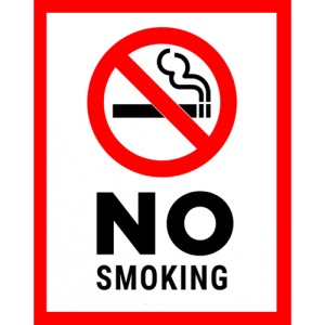 Indicator Sign no smoking, Sticker autocolant