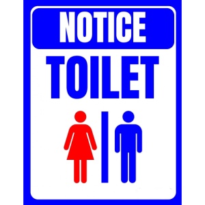 Indicator Sign notice toilet, Sticker autocolant