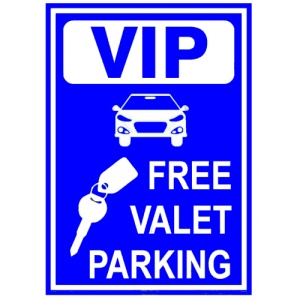 Indicator Sign vip free valet parking, Sticker autocolant